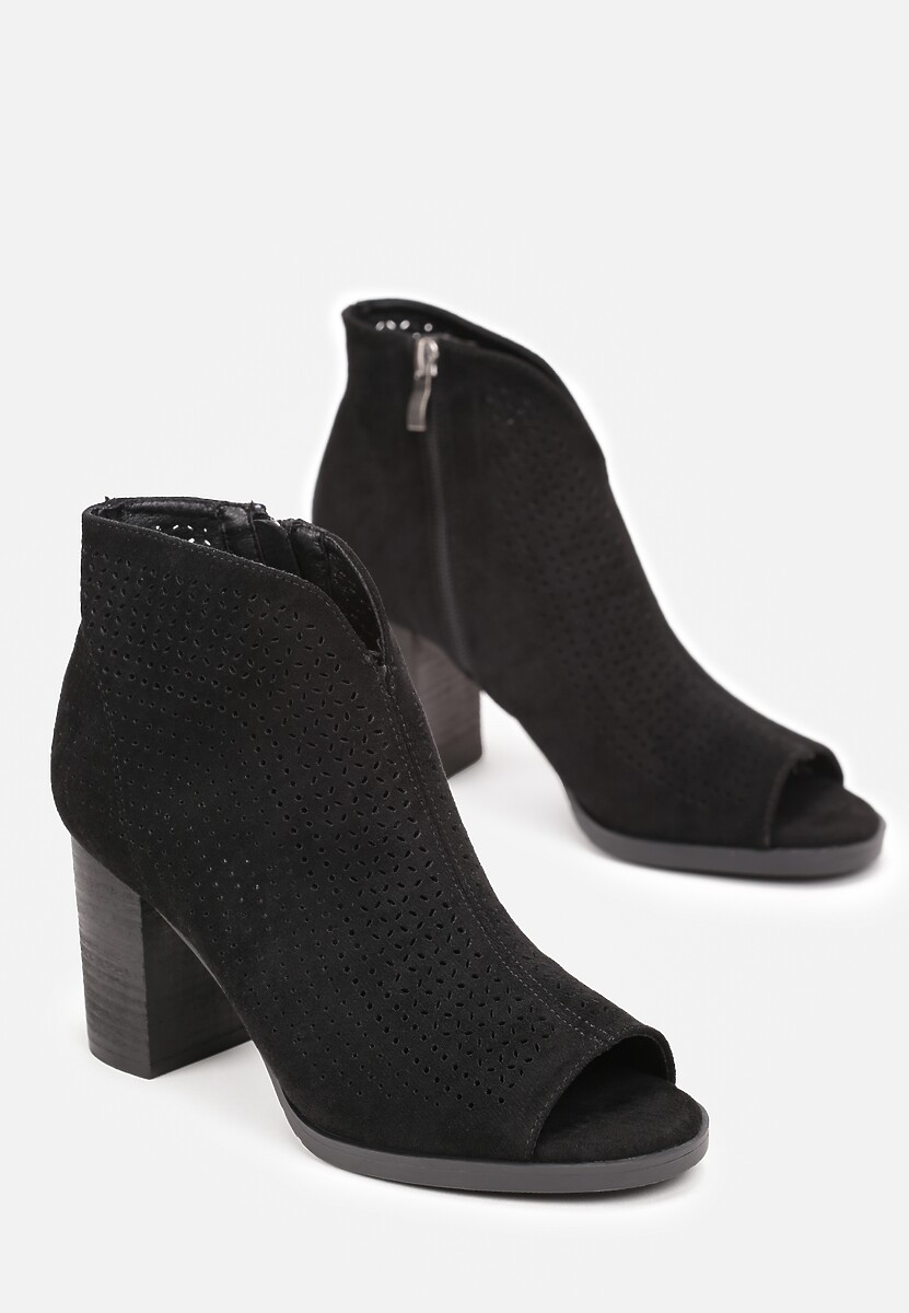 Botki open toe zamek shop
