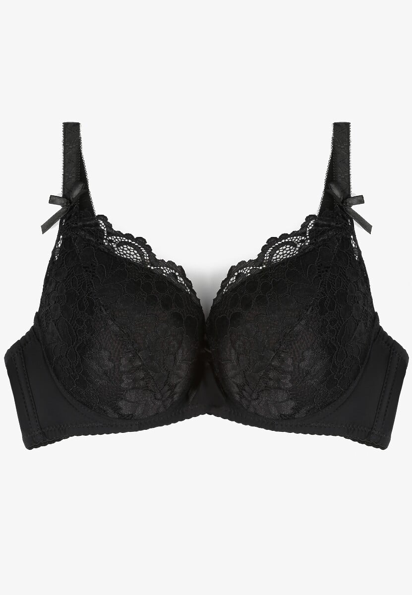 Czarny Biustonosz Koronkowy Push-Up Anasine 1
