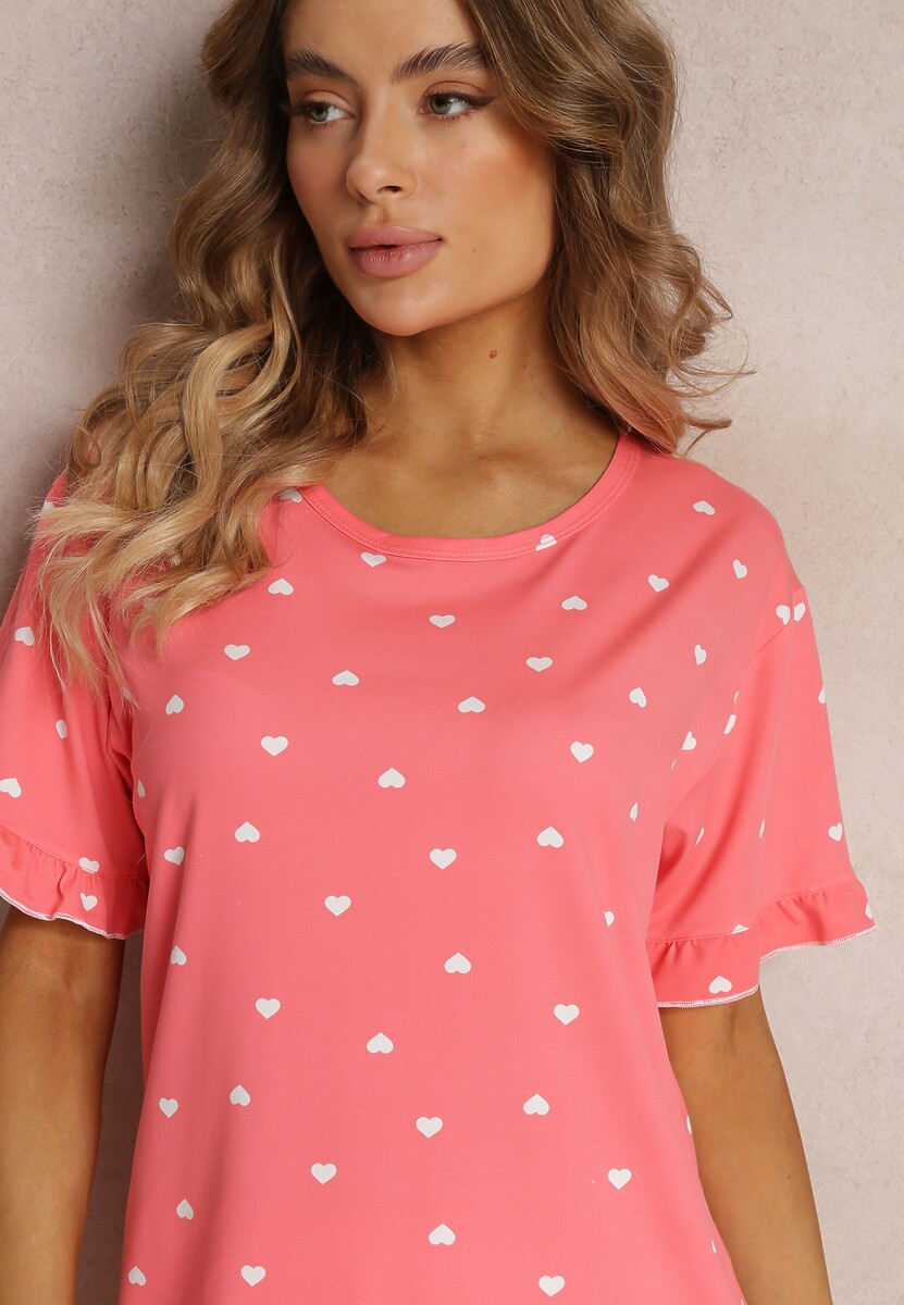 Set Pijama Roz cu Inimioare Ronis 4