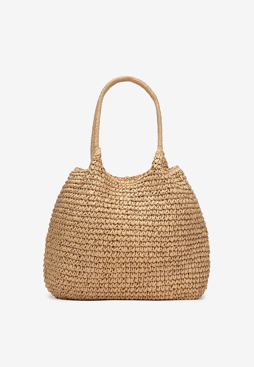 Beżowa Pleciona Torebka Shopper z Rączką Zulia 1