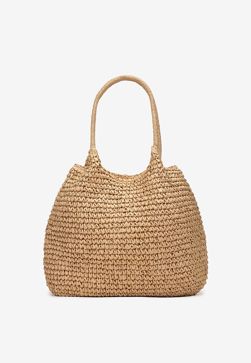 Beżowa Pleciona Torebka Shopper z Rączką Zulia 2