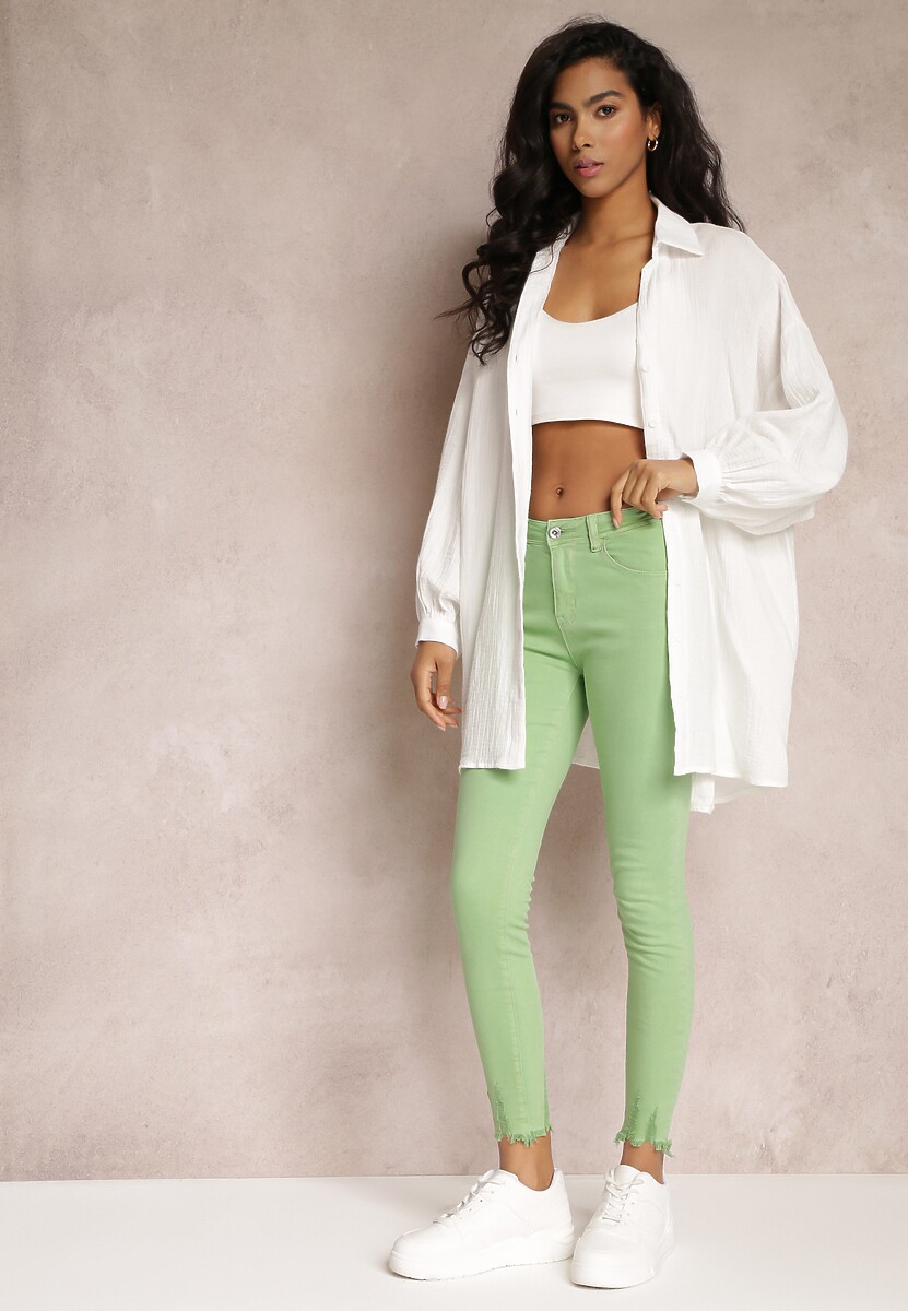 Jasnozielone Spodnie Skinny Tenyrea 2