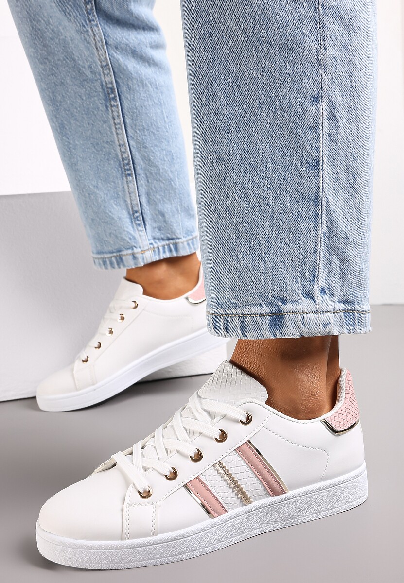 Biało-RóżoweSneakersy Sznurowane Pakkasa 2