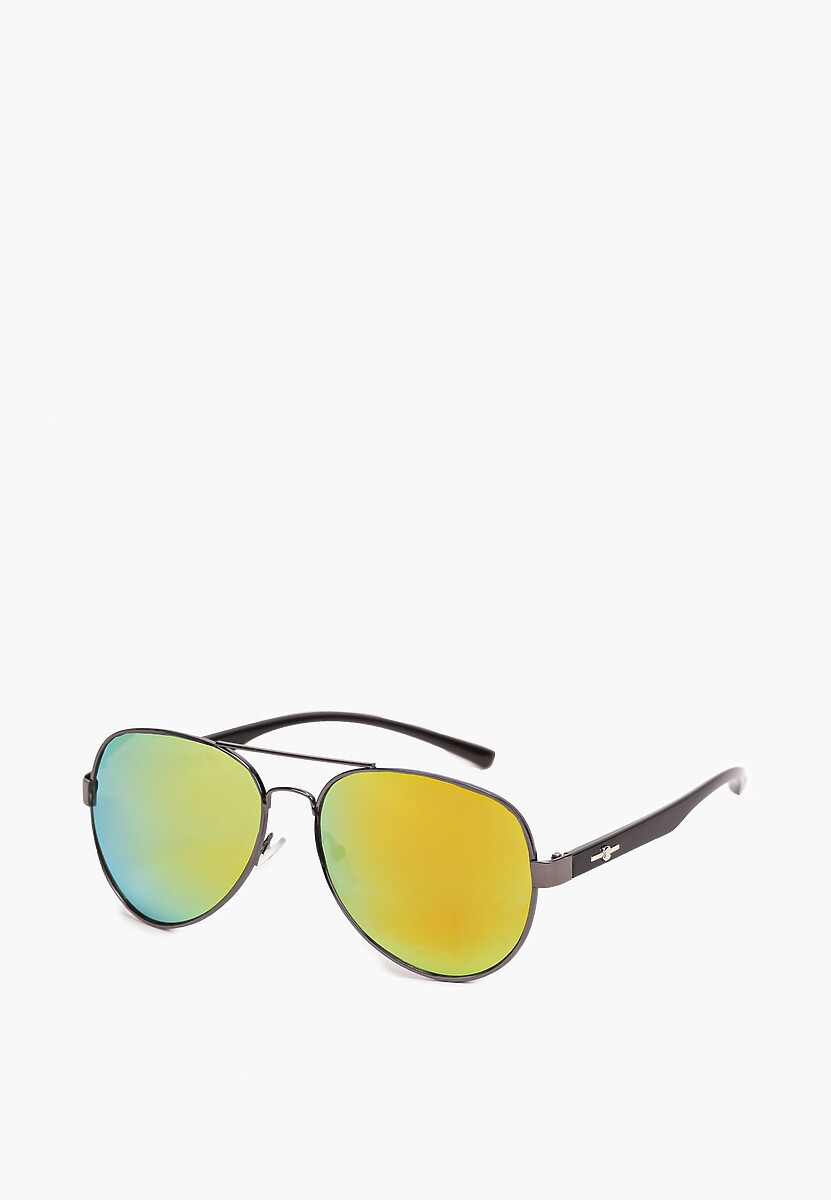 Wielokolorowe Okulary Przeciwsłoneczne Aviator z Cienkimi Oprawkami Zaina 1