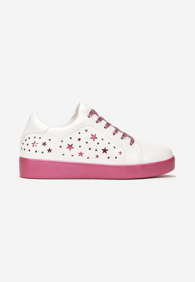 Sneakers Albi-Roz cu Șireturi pe Talpă Groasă Nensa 3