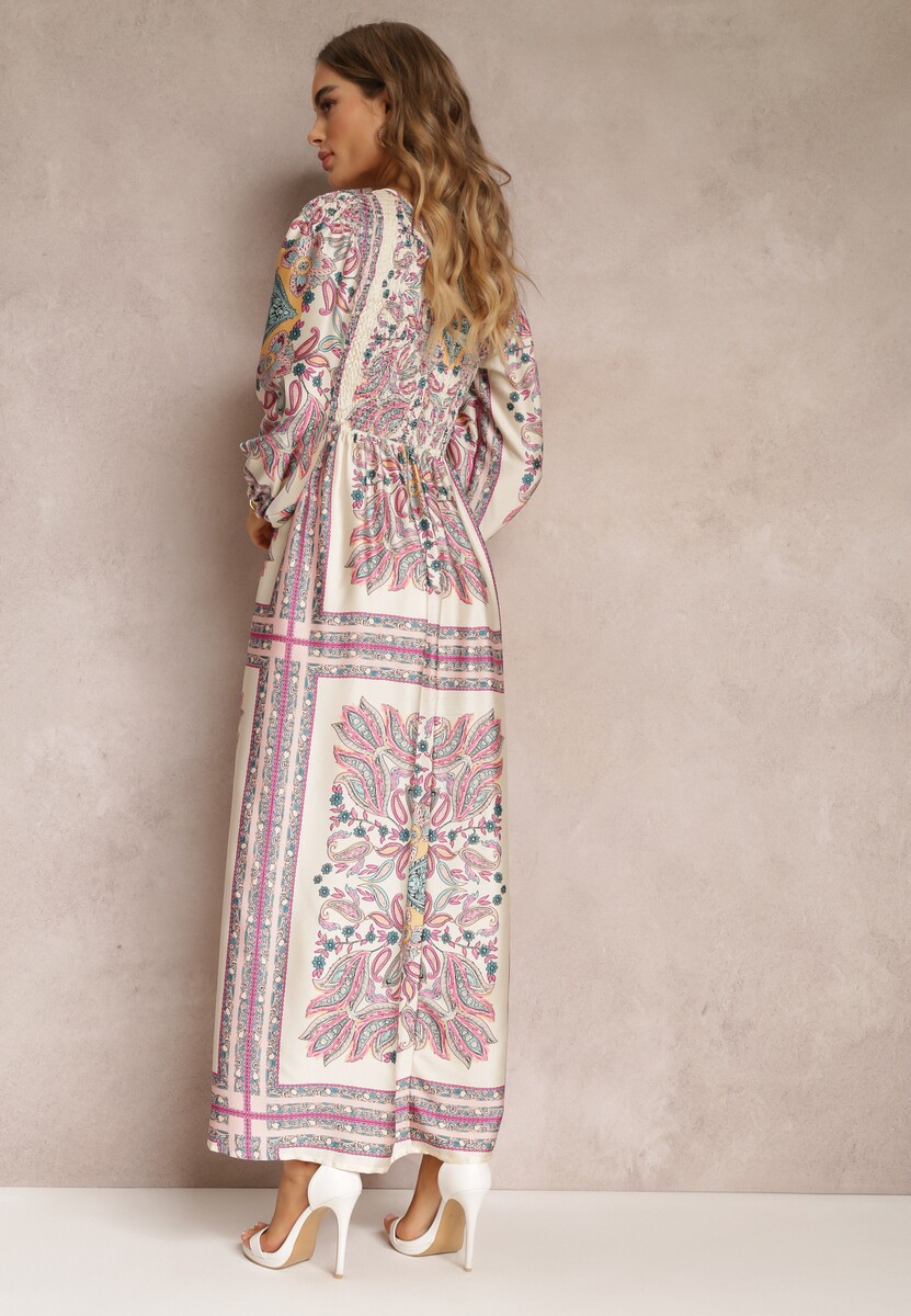 Laura – Elegancka sukienka damska w stylu boho z warstwowymi wstawkami