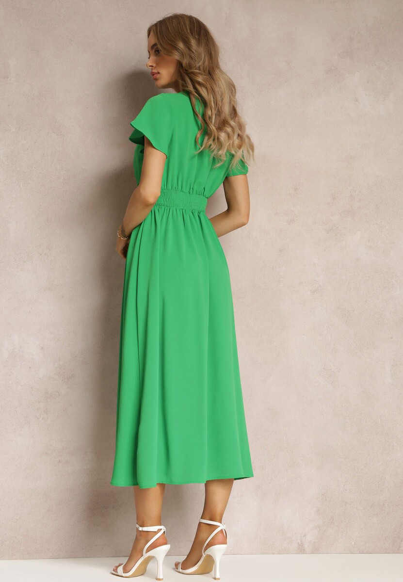 Rochie Verde Clos Maxi cu Decolteu Ahina 3