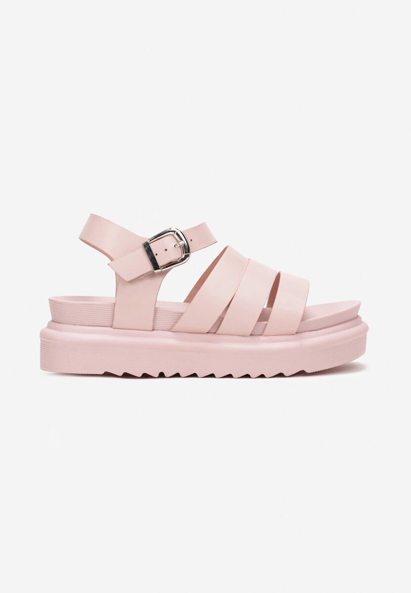 Sandale roz Gladiator Jaylnia cu Platformă 3
