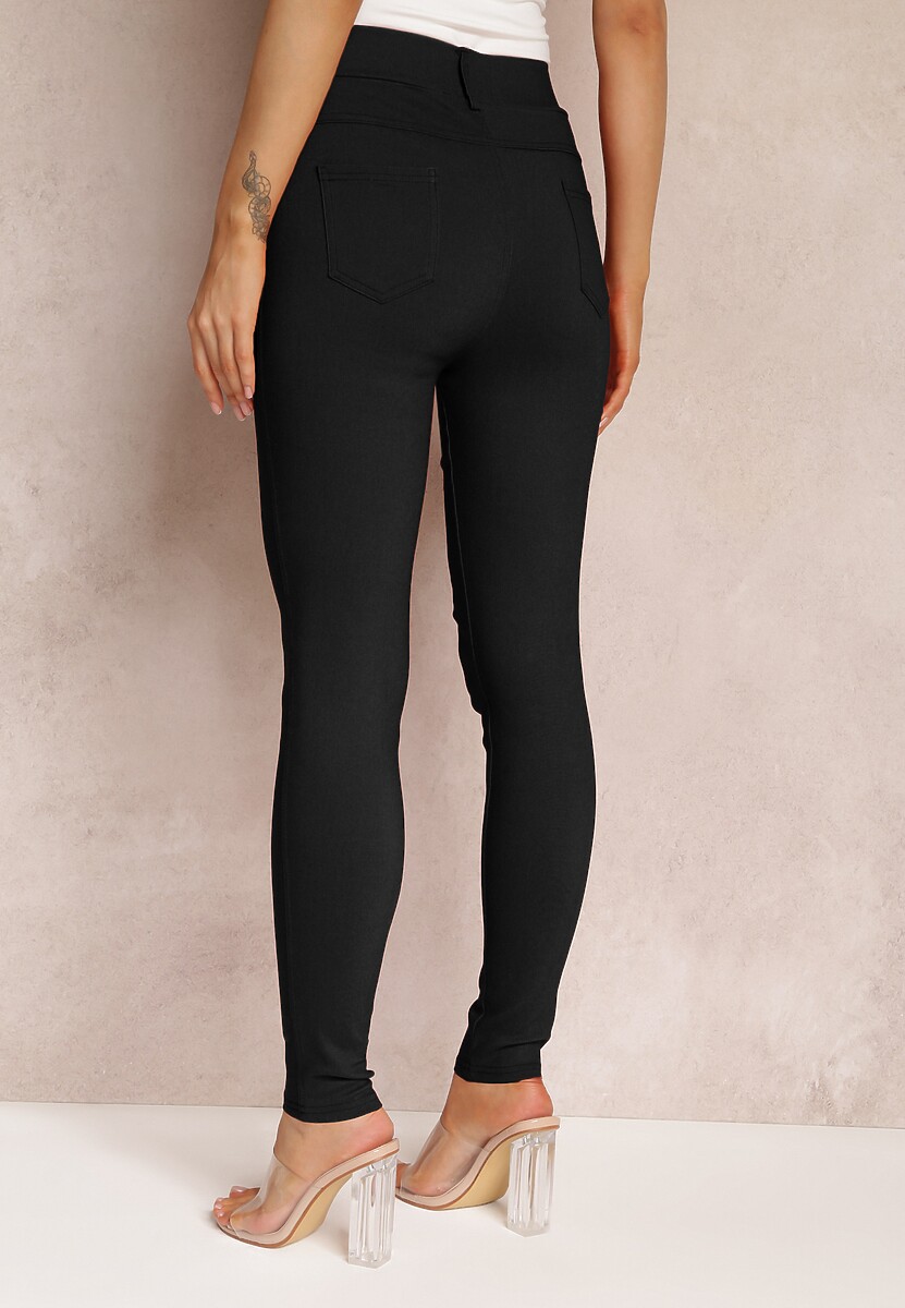 Pantaloni negri Skinny cu talie înaltă Malga 3