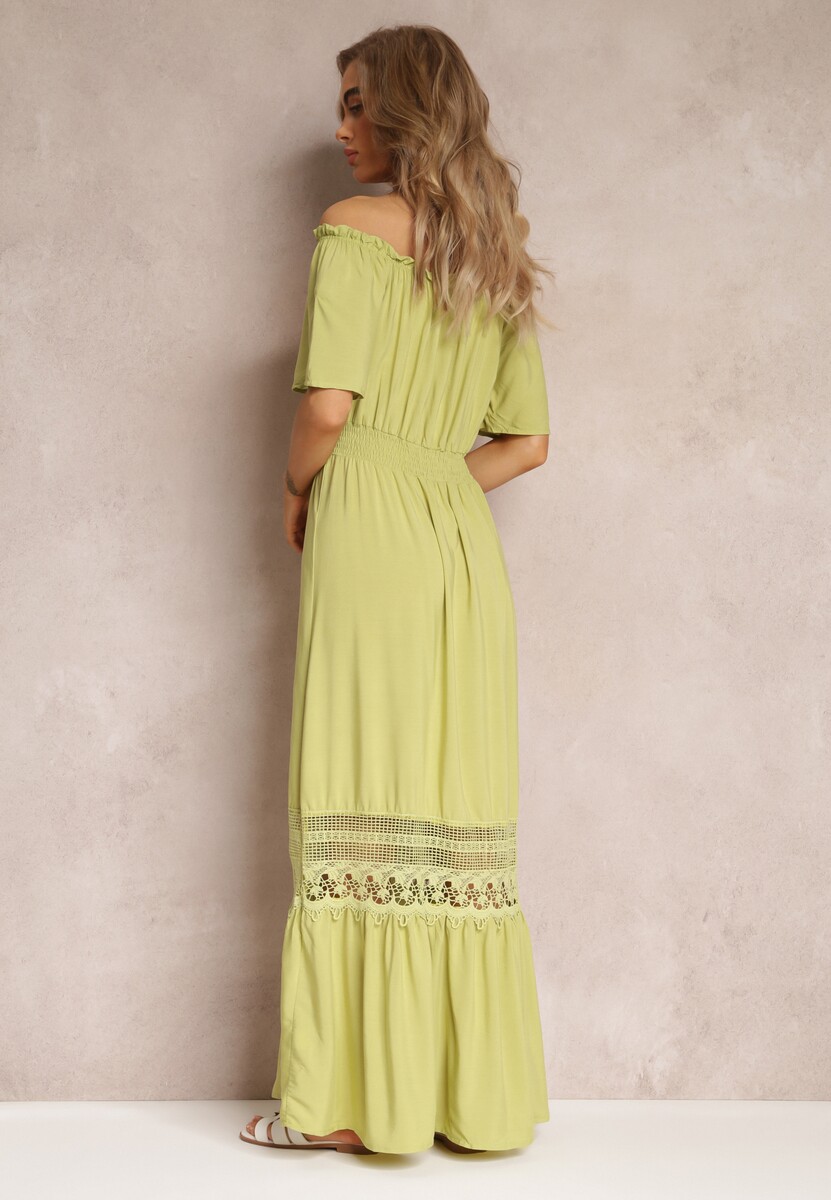 Rochie Verde Maxi Spaniolă din Viscoză Millore 3