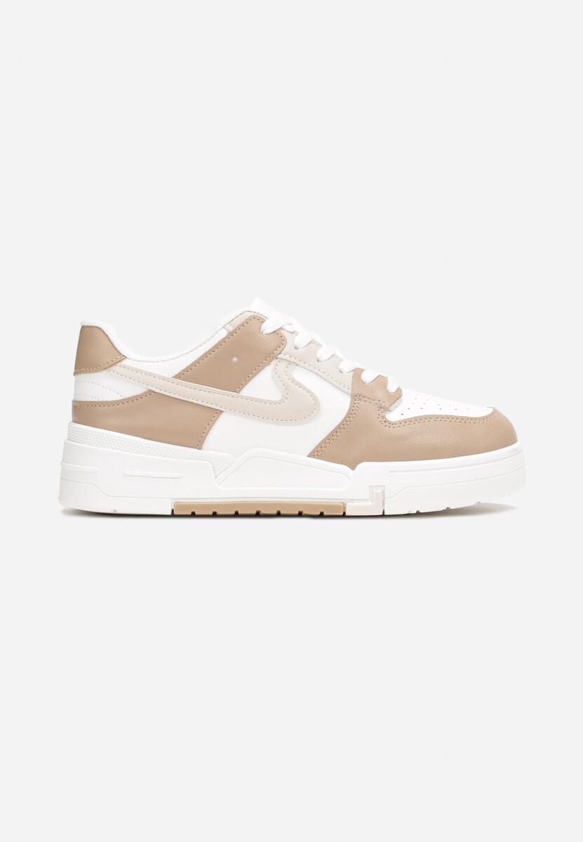 Ciemnobeżowe Sneakersy przed Kostkę na Platformie Elyminn 3