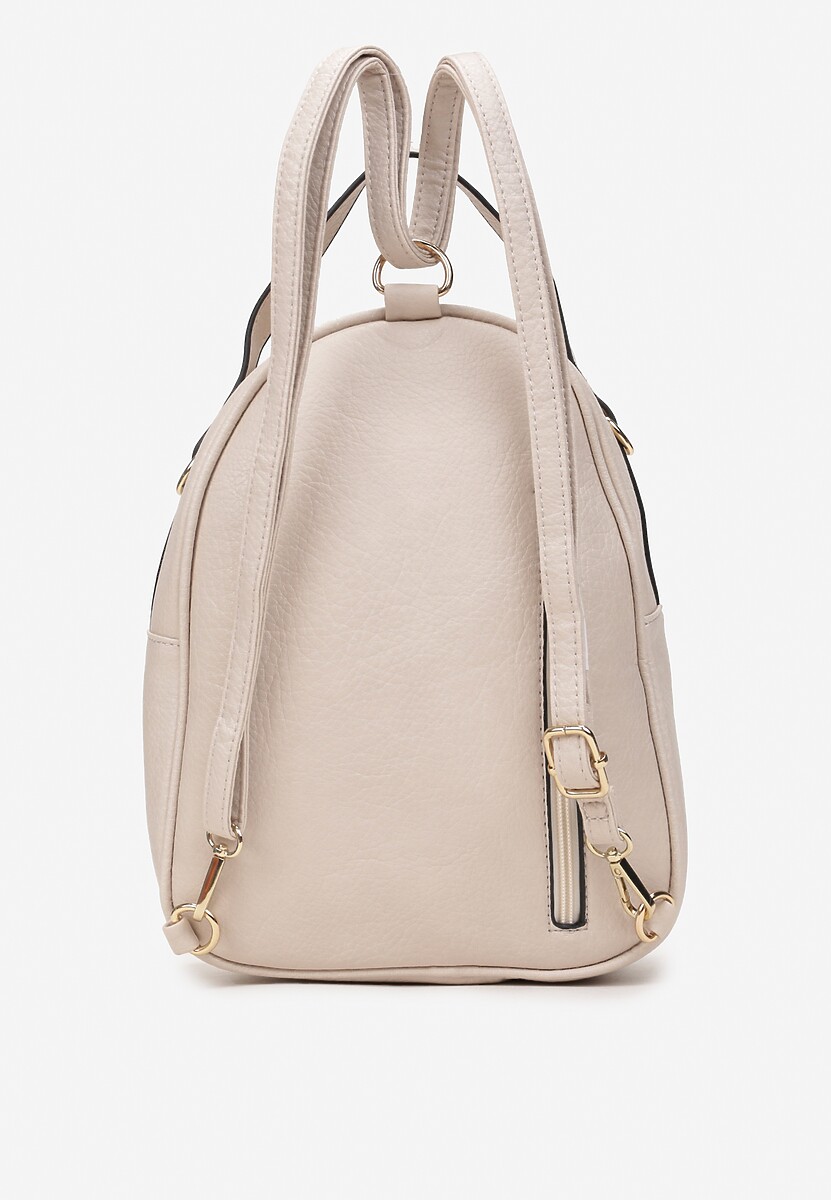 Beżowy Plecak z Ozdobnym Pikowaniem i Regulowanym Paskiem Adili 2