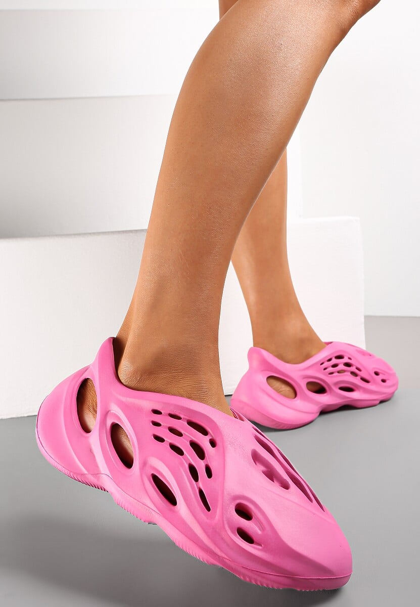 Fuksjowe Wsuwane Sneakersy z Lekkiej Pianki z Wycięciami Bonasna 1