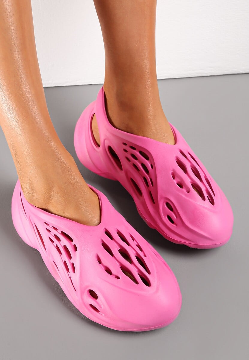 Fuksjowe Wsuwane Sneakersy z Lekkiej Pianki z Wycięciami Bonasna 2