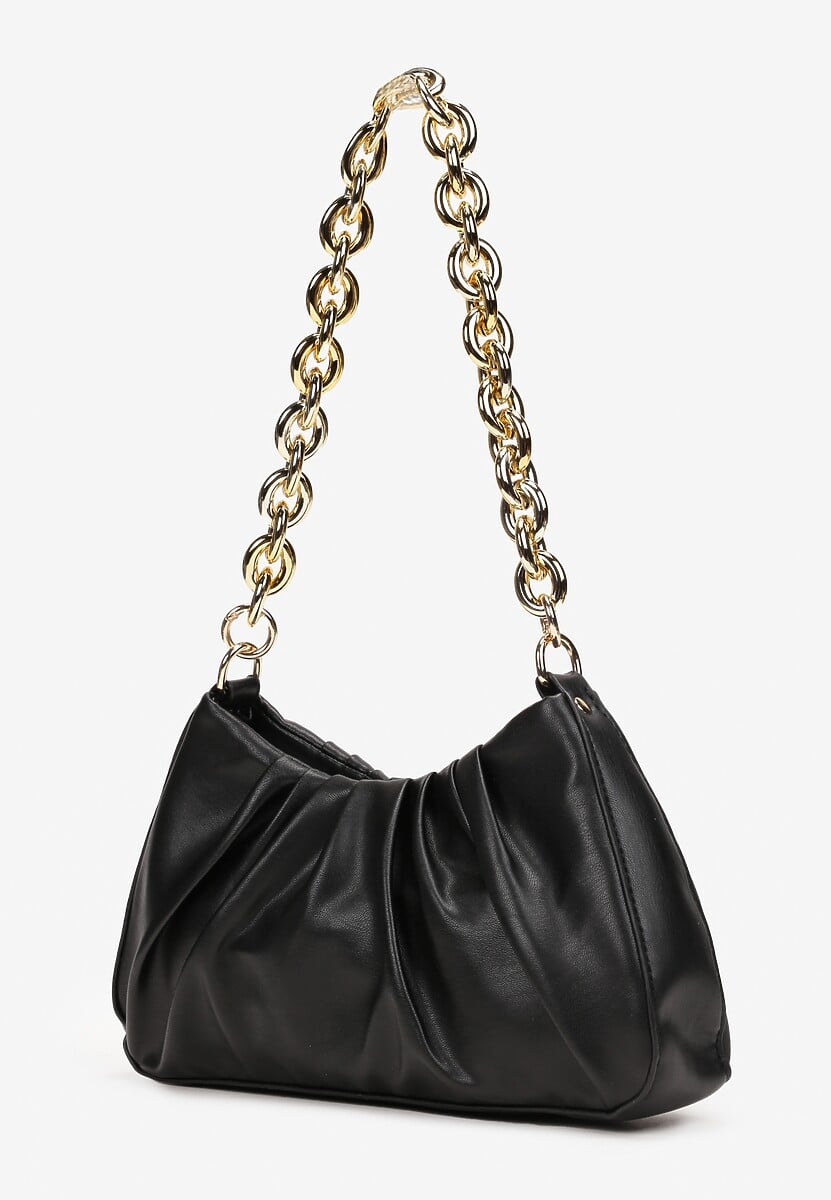 Czarna Torebka Shopper z Rączką z Łańcucha Edezi 2