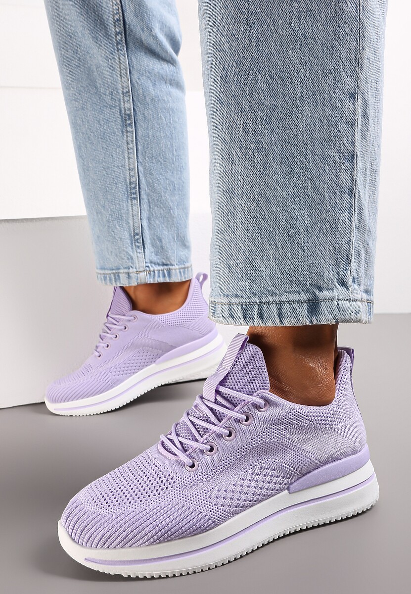 Sneakers Violet Deschis pe Talpă Groasă Olrova 1