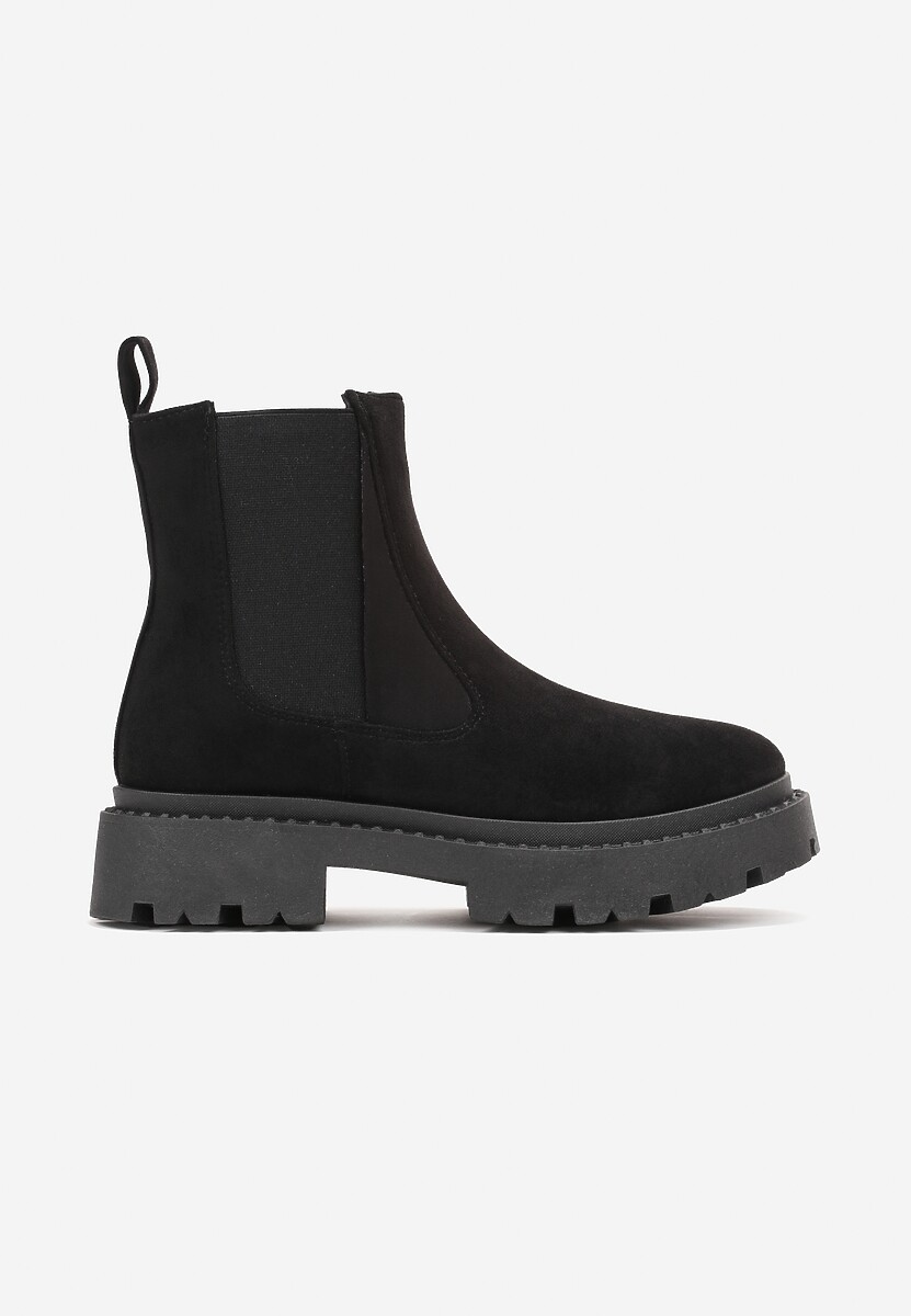 Botine negre cu talpa groasa Gosoga 3
