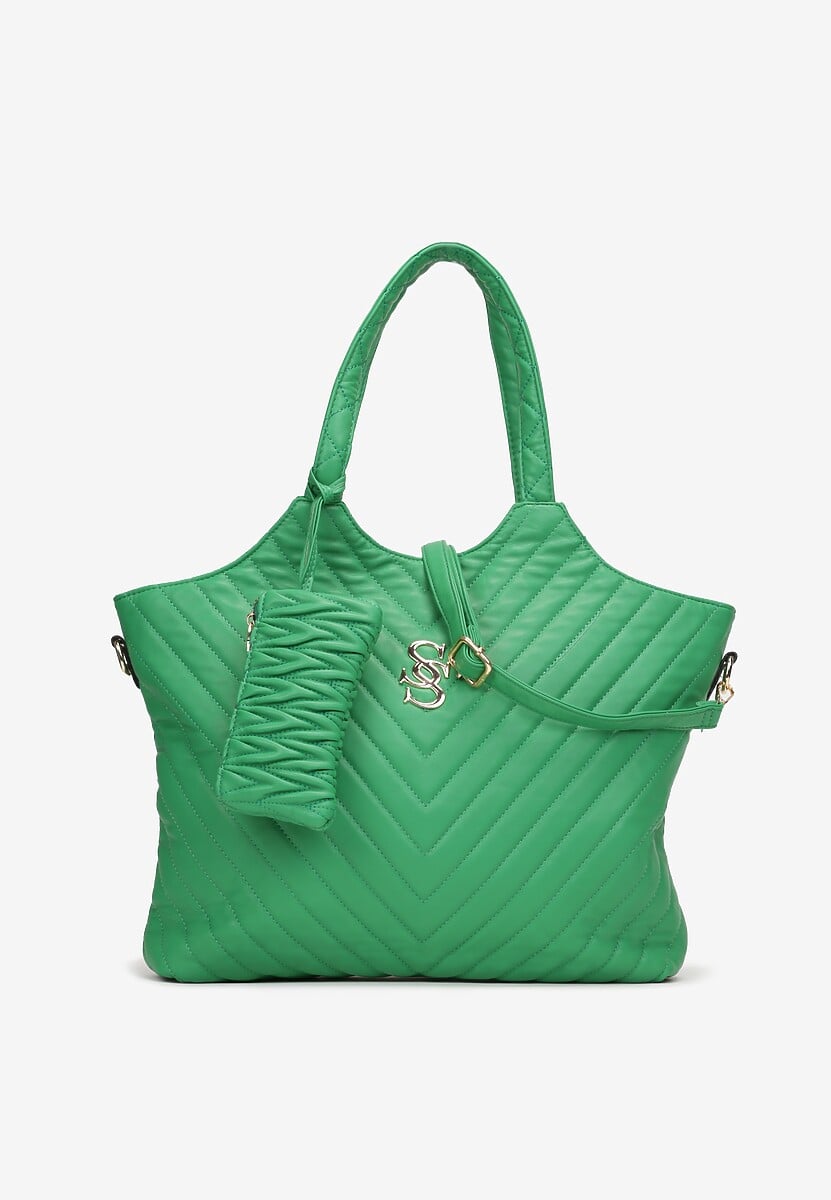 Geantă Verde Matlasată Shopper de Urmăr Winesas 1