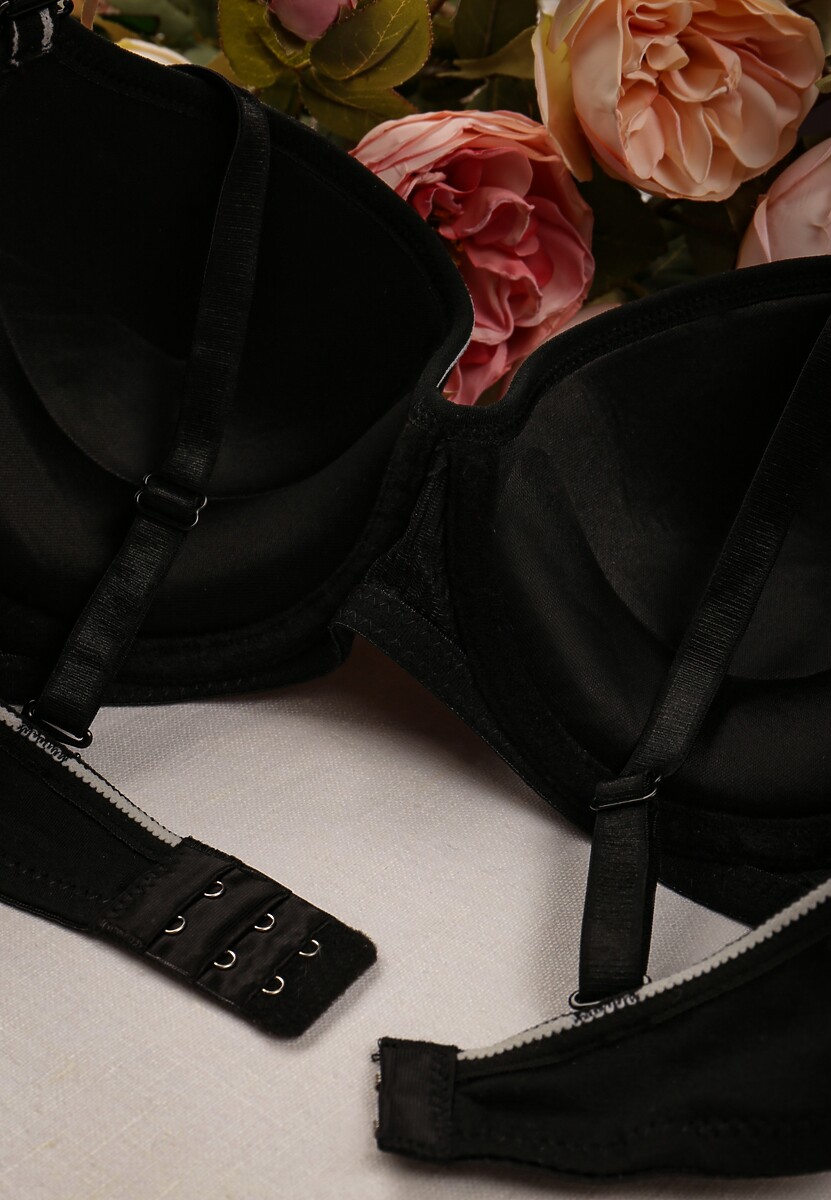 Sutien Push Up Negru cu Decorațiune Kisaia 2