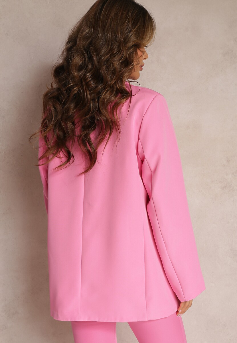 Różowa Marynarka Oversize Niezapinana Charme 3