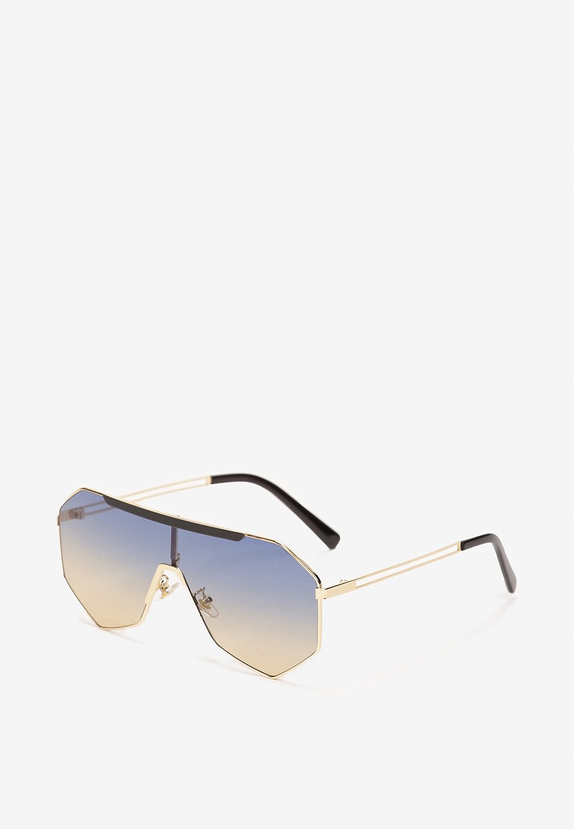 Niebieskie Przeciwsłoneczne Okulary Aviator z Cienkimi Zausznikami Svasa 1