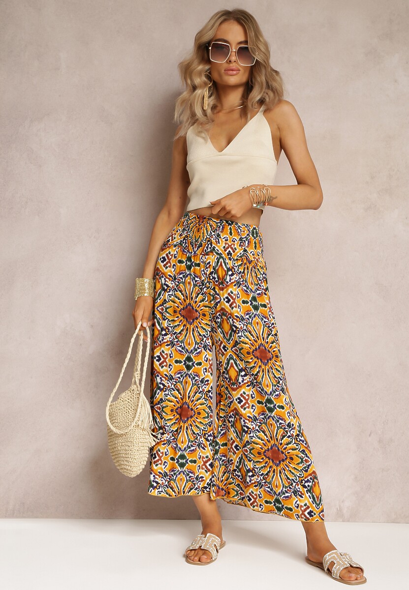 Pantaloni Largi Imprimeu Saru 7/8 1