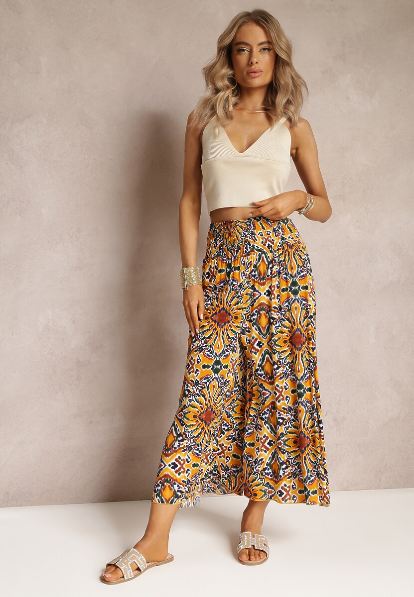 Pantaloni Largi Imprimeu Saru 7/8 2
