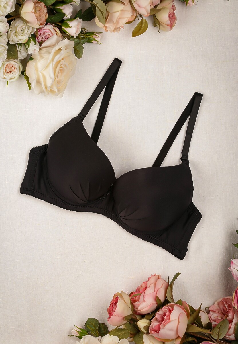 Sutien Negru Cu Push-Up și Volane Eilona 2