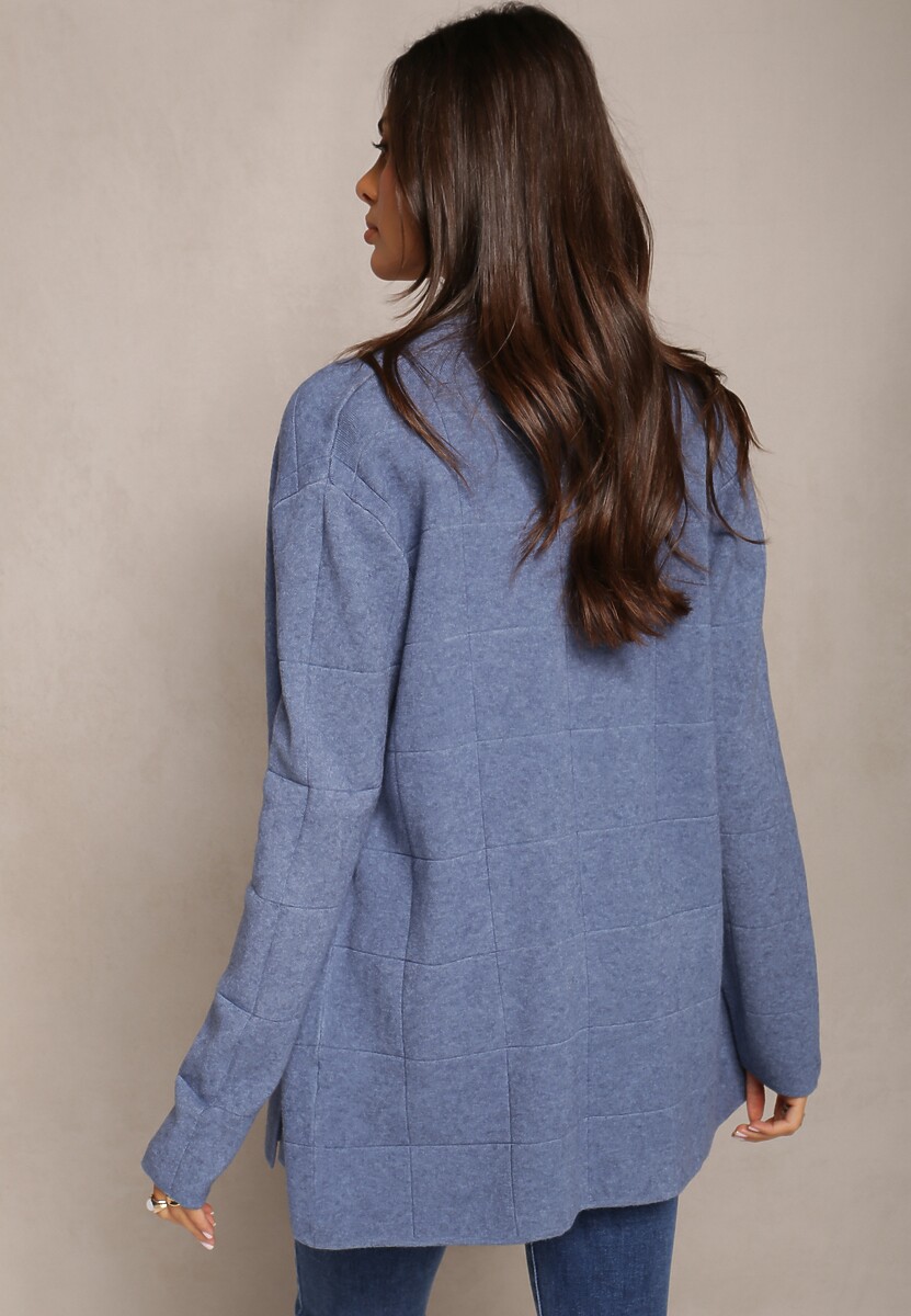 Cardigan Albastru Larg Nemarginit Mianna 3