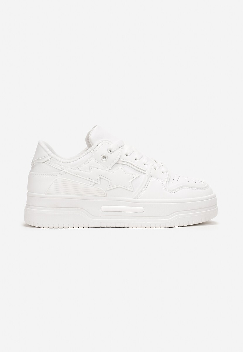 Białe Sneakersy przed Kostkę na Grubej Podeszwie Zhevnel 3