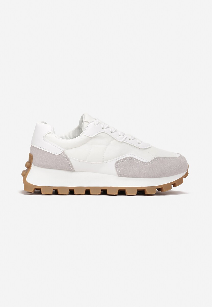 Białe Sneakersy przed Kostkę na Grubej Podeszwie Kapprine 3