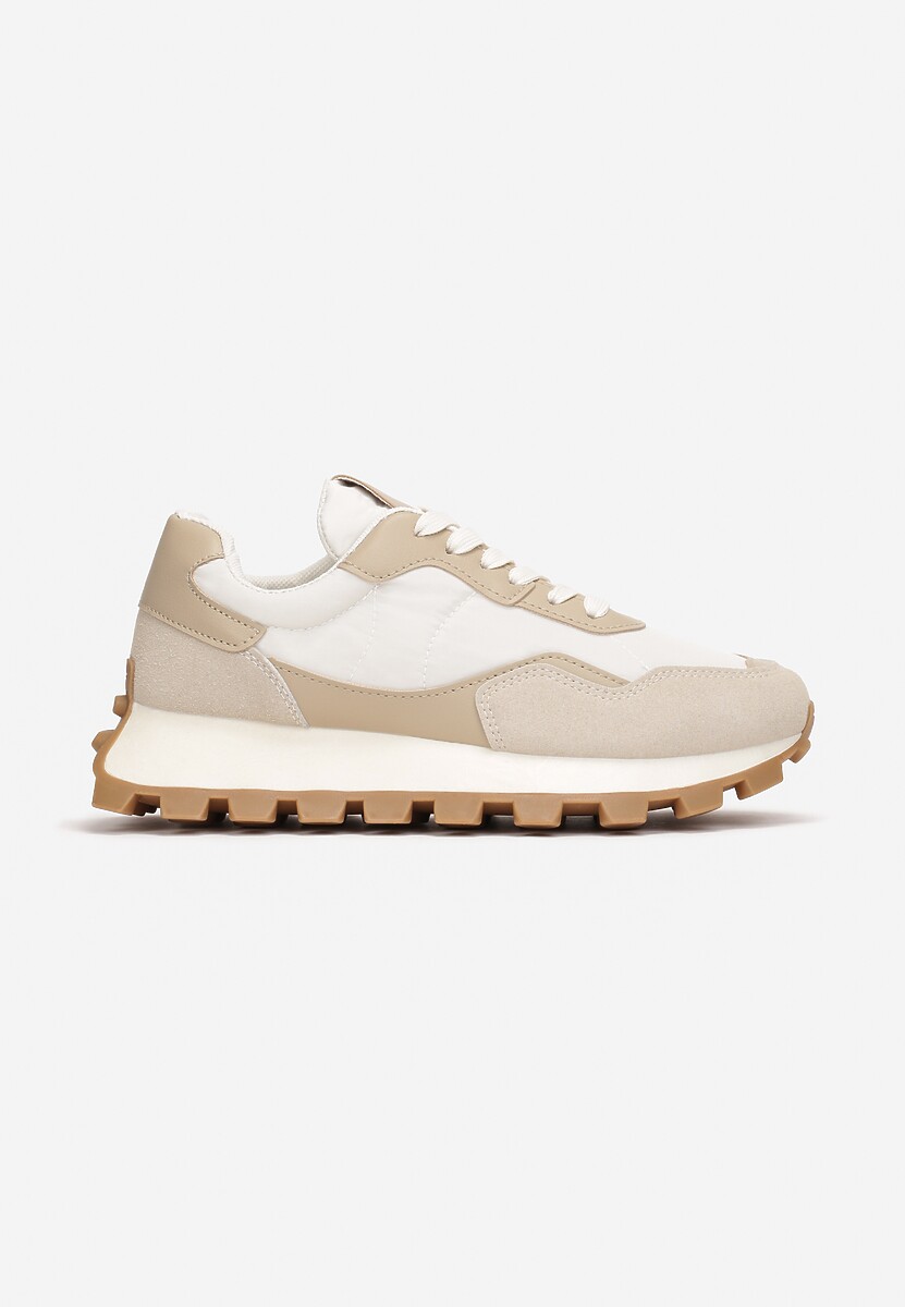 Sneakerși bej cu talpă groasă Kapprine 3
