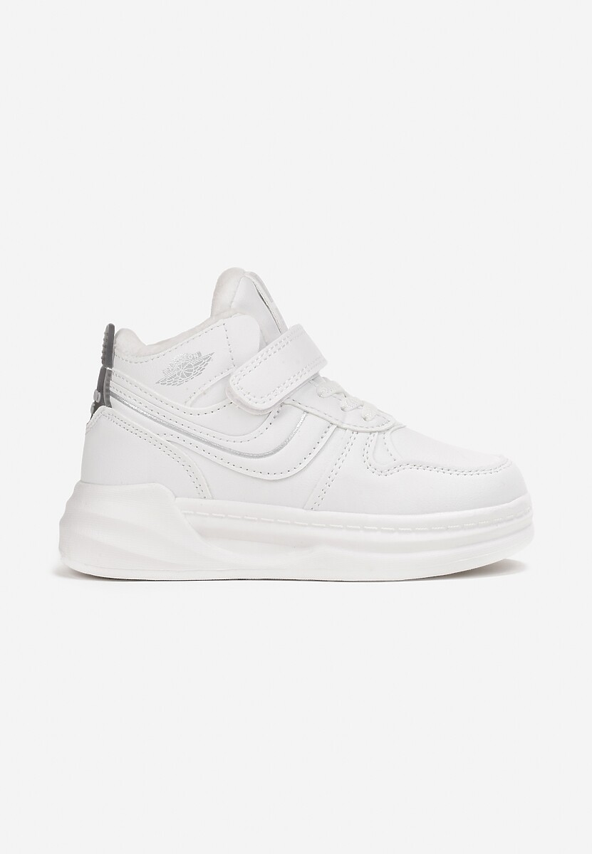 Białe Płaskie Buty Sportowe Sneakersy ze Sznurowaniem i Skórzaną Wkładką Pezirae 1