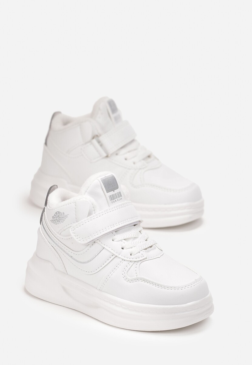 Białe Płaskie Buty Sportowe Sneakersy ze Sznurowaniem i Skórzaną Wkładką Pezirae 2