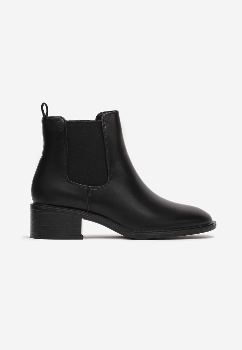 Botine Negre cu Toc Bloc Jos Koaida 3