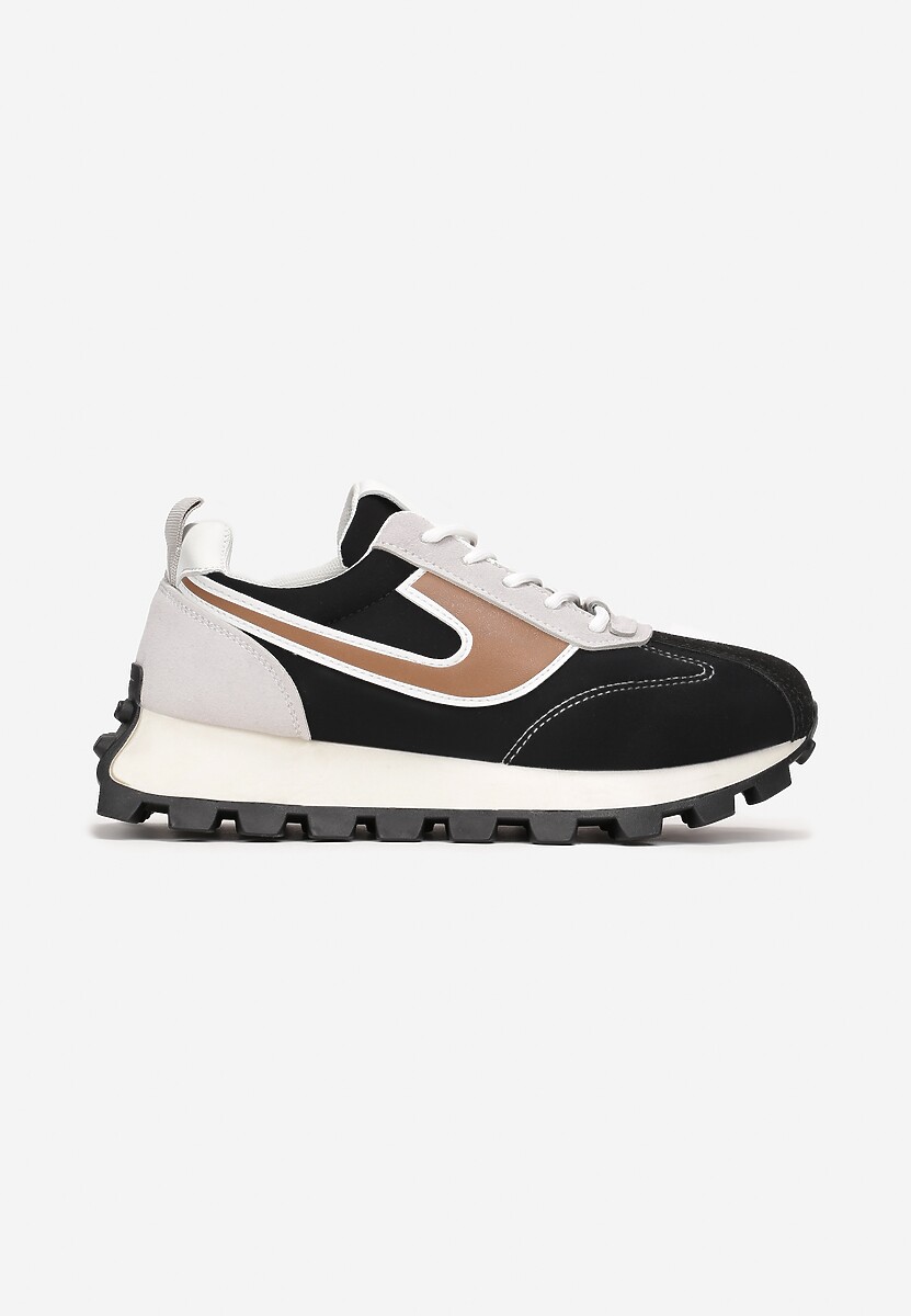 Sneakers negri cu talpă groasă Winnela 3