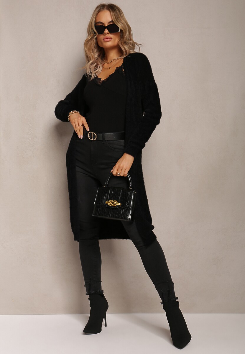 Cardigan Supradimensionat Tricot Negru Mykiel 2