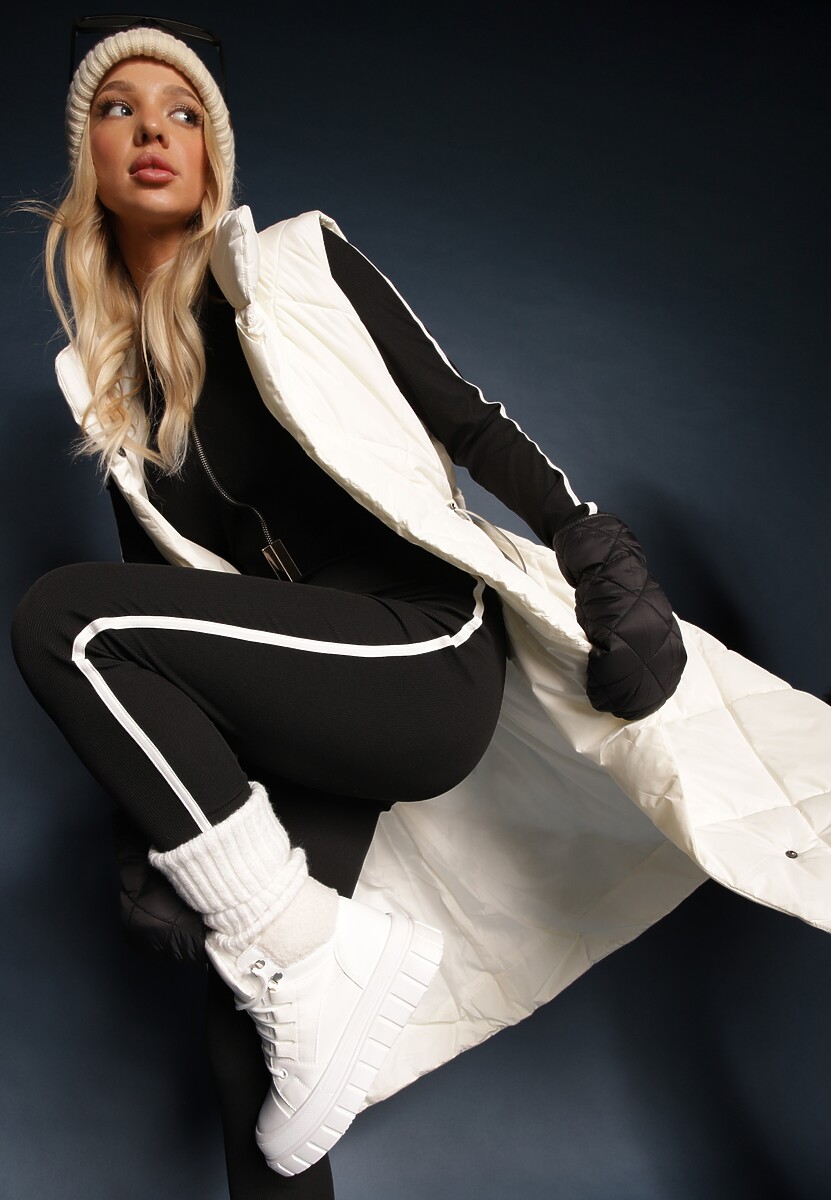 Białe Botki na Grubej Podeszwie z Futerkiem Nemda 2