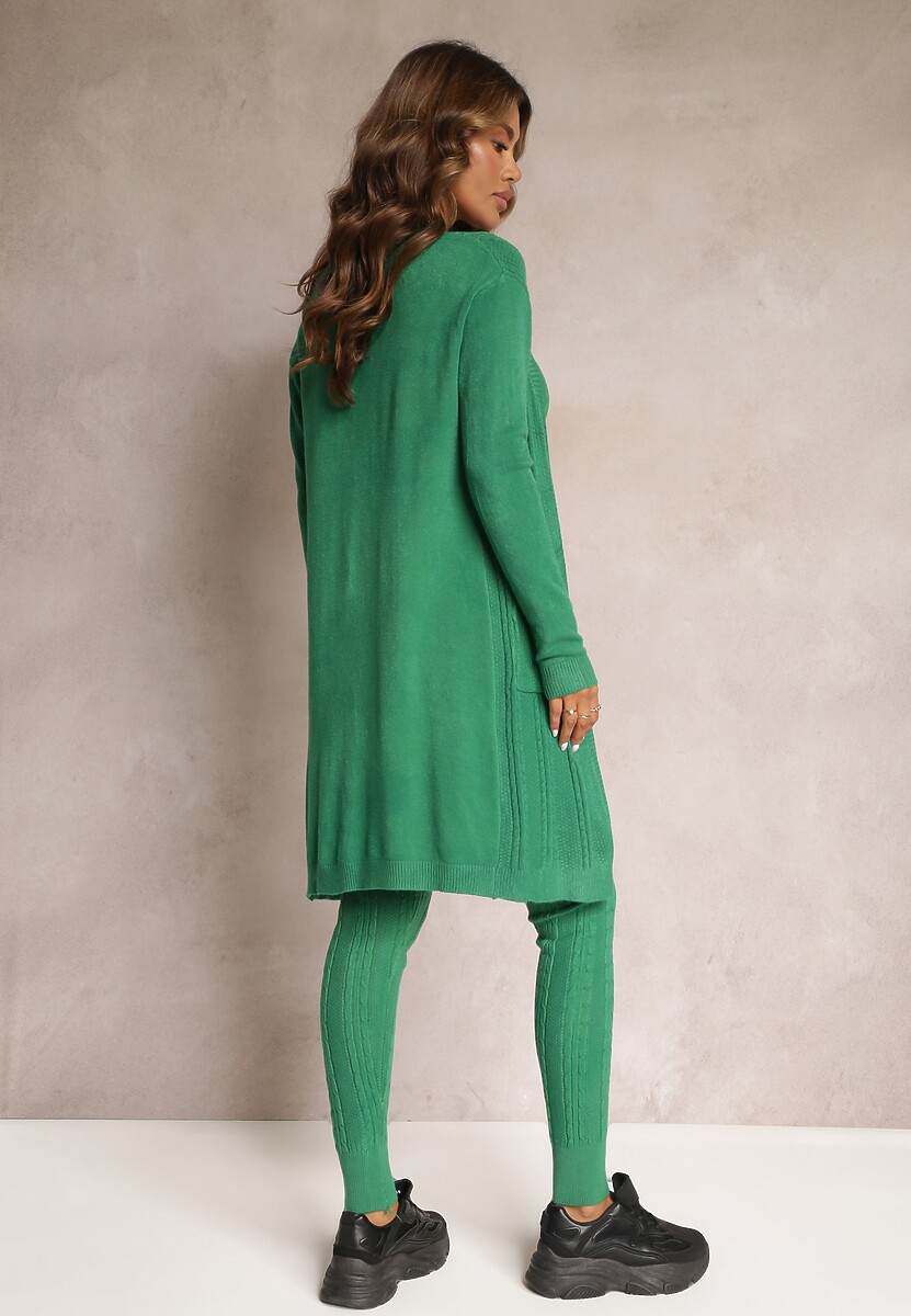 Compleu Verde 3 Piese din Tricot Moale Enjel 3