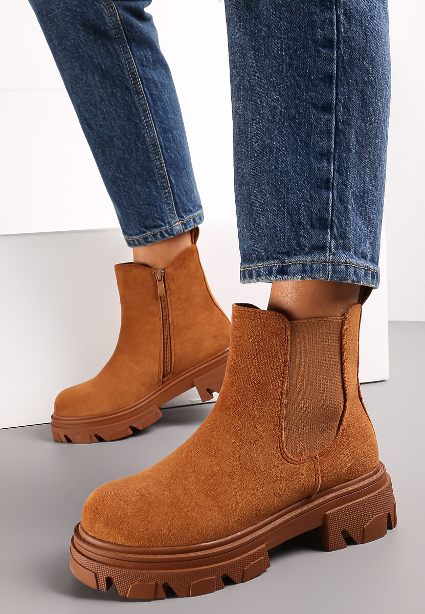 Botine maro gleznă Caeloria 2
