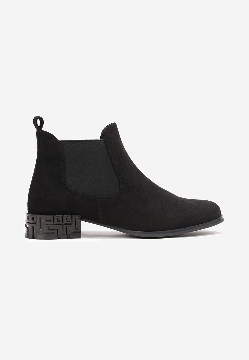 Botine negre din piele întoarsă ecologică Harina 3
