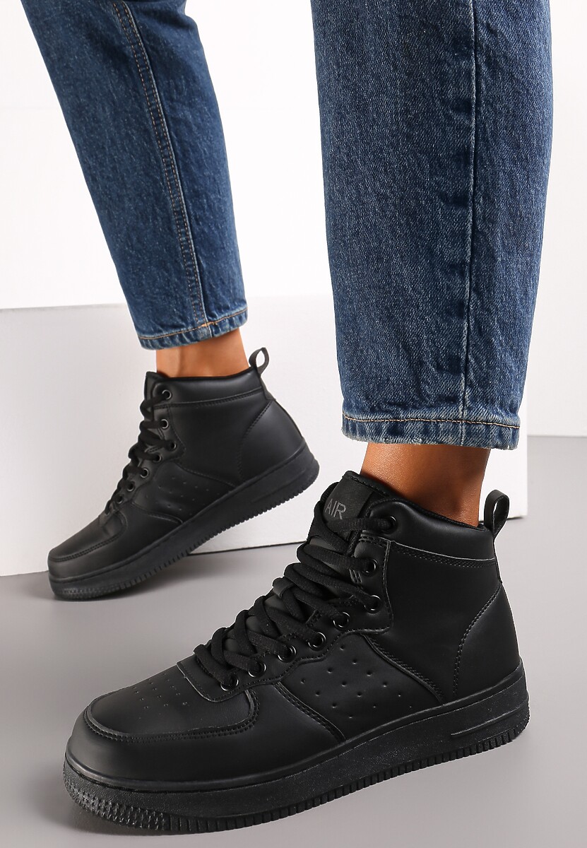 Sneakers Negri cu șireturi până la gleznă Lincea 2