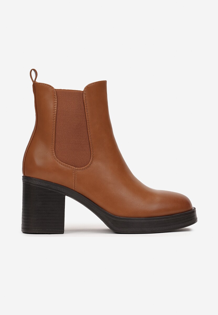 Botine maro cu toc Gofaria 3