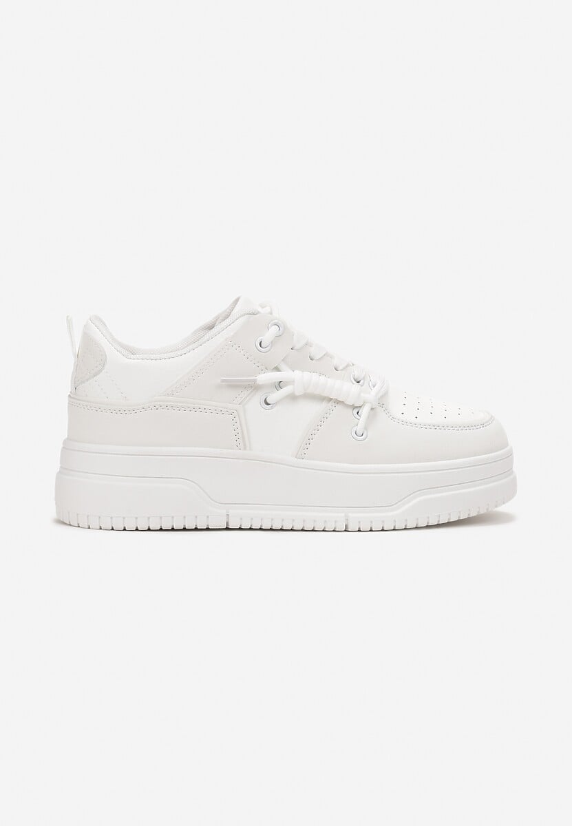 Sneakerși Albi cu Perforare și Închidere Dublă cu Șiret Misoval 3