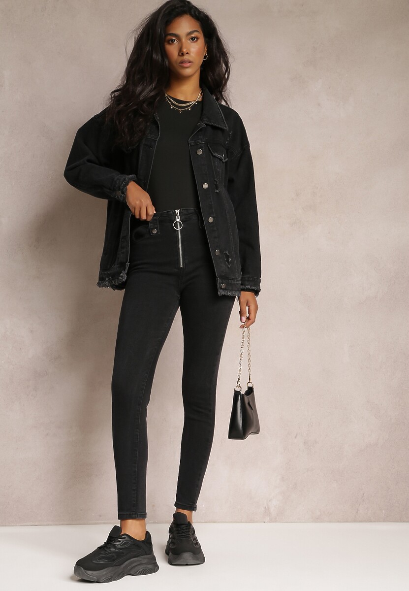 Czarne Jeansy Skinny High Waist Loveia 2