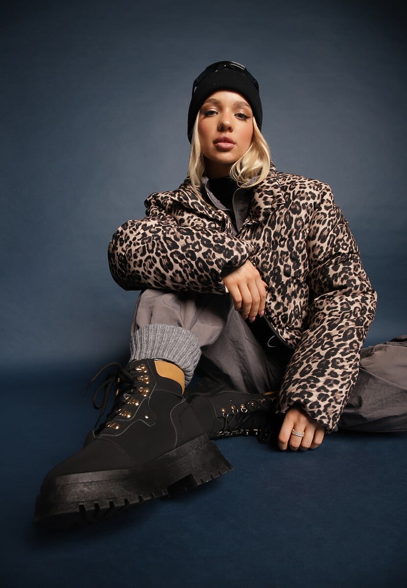 Czarne Traperki Leuna 2