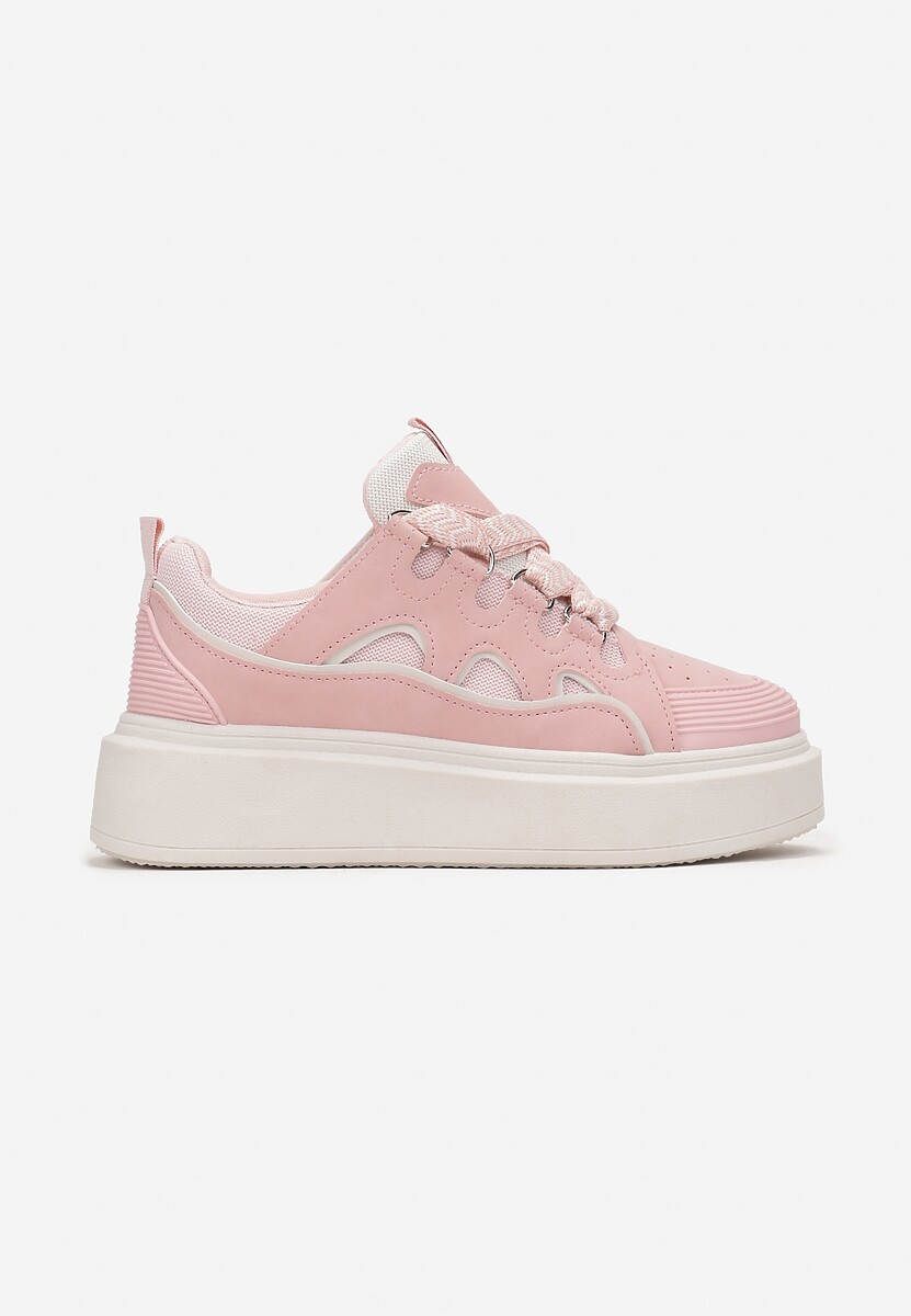 Różowe Sneakersy na Platformie Nazario 3