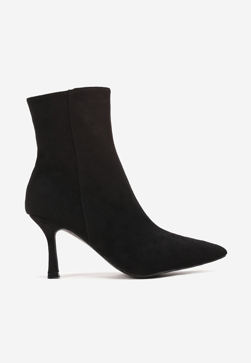 Botine Negre cu Toc Mic din Imitatie de Camos Naaria 3