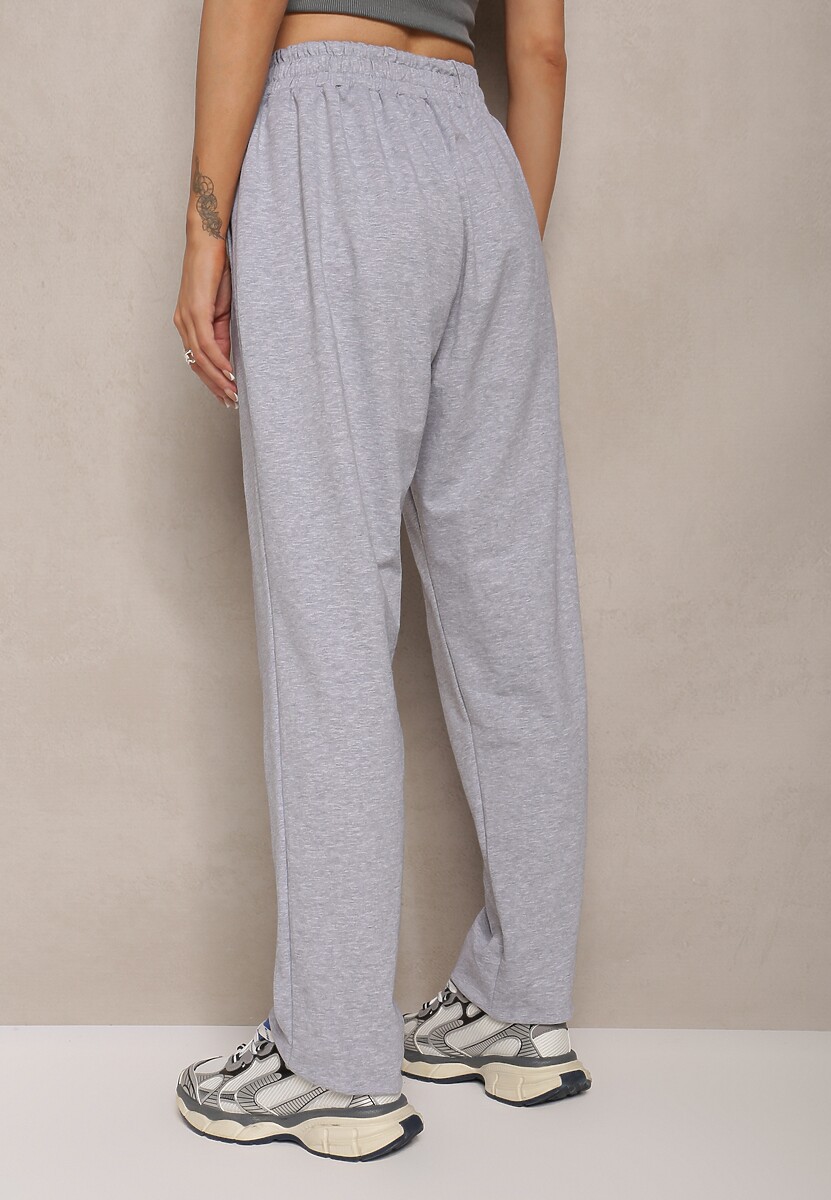 Pantaloni gri sport din bumbac Steviana 3