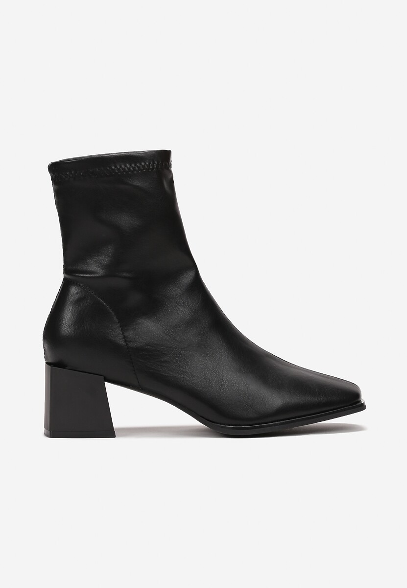 Botine Negre cu Toc Mic Sileurie 3
